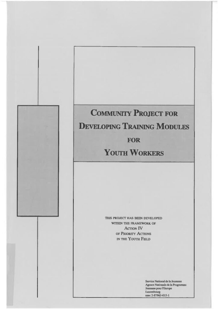 Youth Development Module Community project for developing training modules for youth workers ...